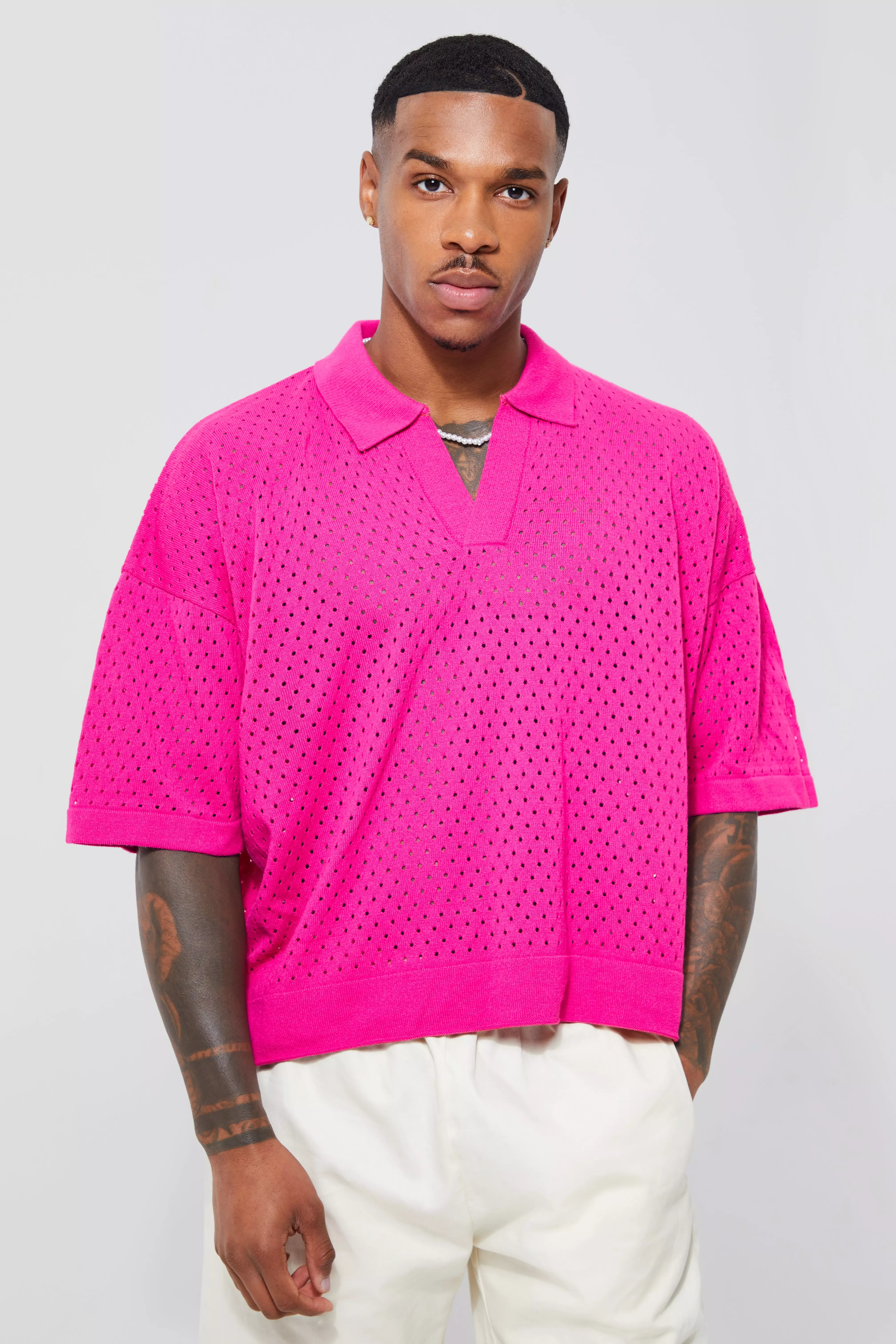 Cropped polo cheap shirt short sleeve